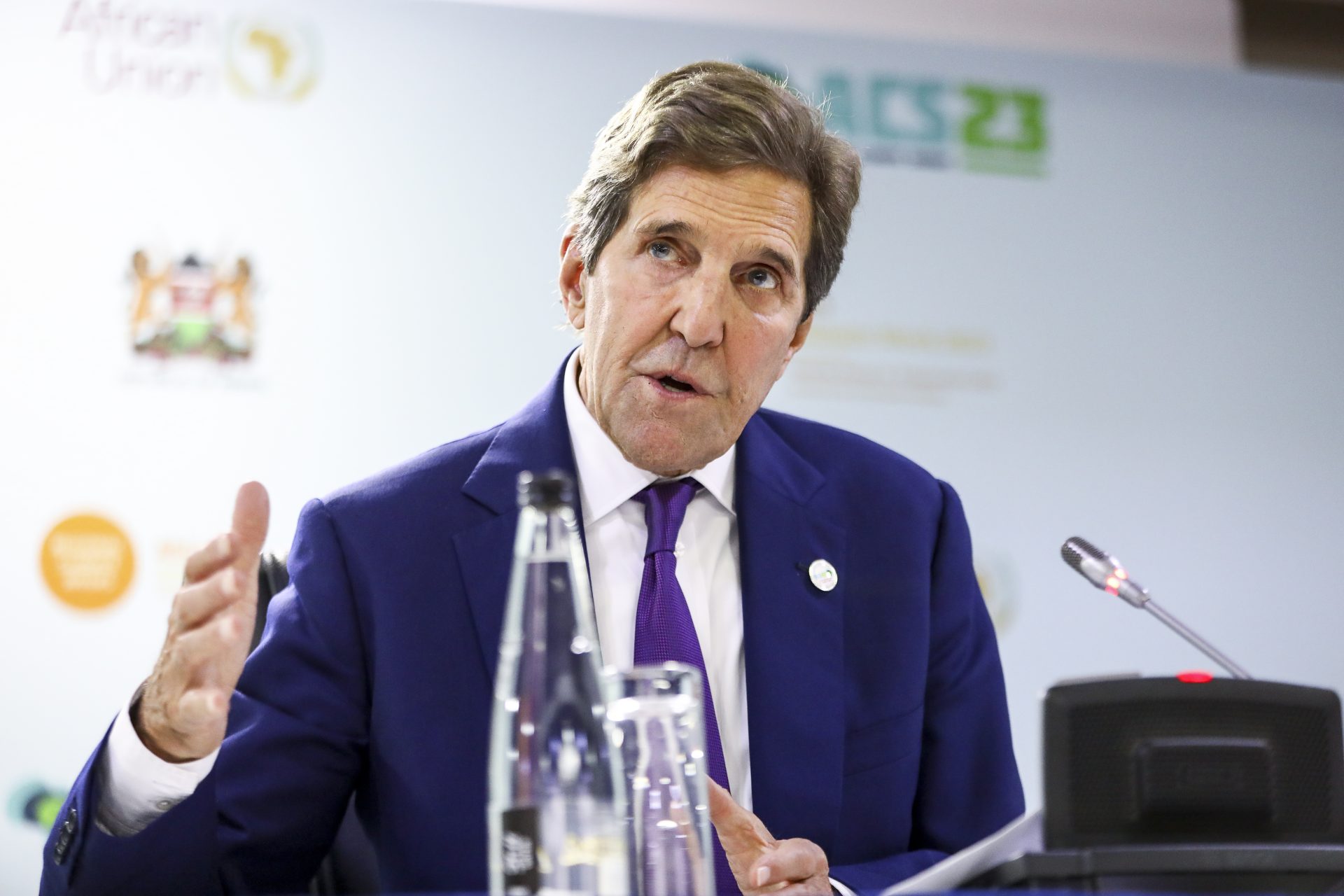 El enviado especial de Cambio Climático del Gobierno estadounidense, John Kerry. EFE/EPA/DANIEL IRUNGU