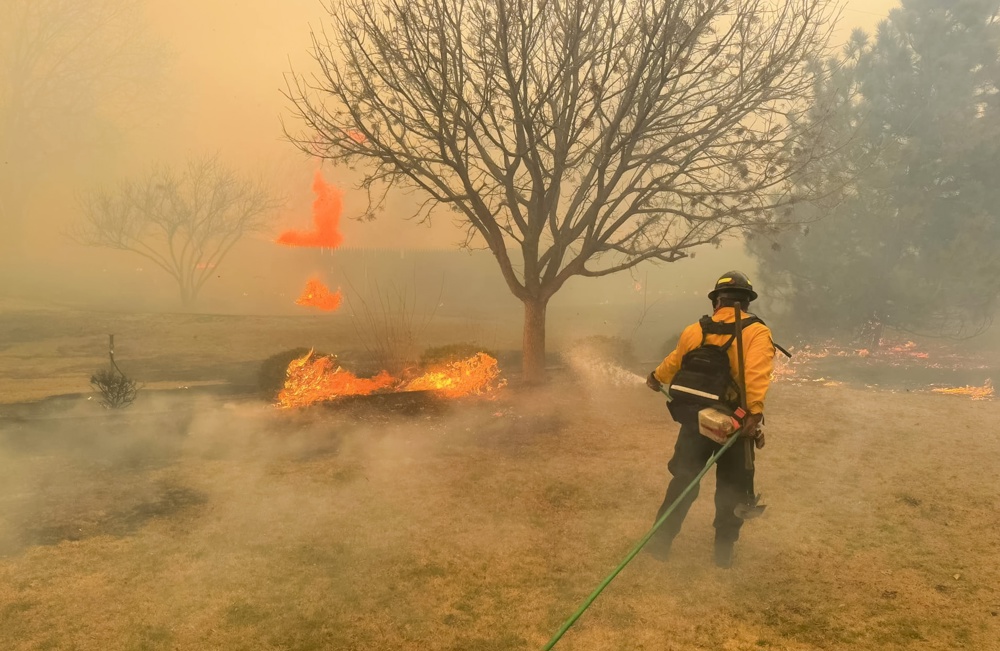 Una foto proporcionada por el Departamento de Bomberos de Flower Mound, este 27 de febrero de 2024 (publicado el 28 de febrero de 2024). EFE/EPA/Flower Moun