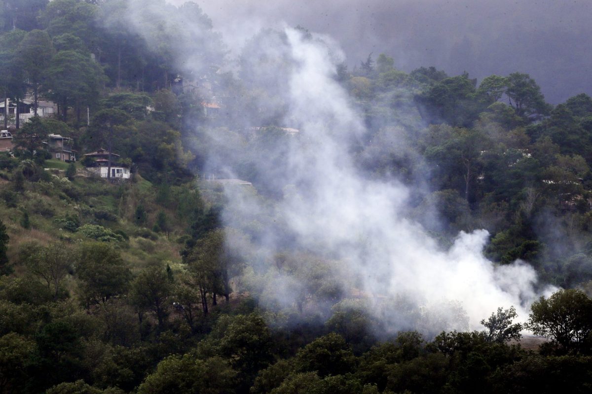 AME311. TEGUCIGALPA (HONDURAS), 16/01/2024.- Fotografía de un incendio en un bosque el 16 de enero de 2024, cerca a Tegucigalpa (Honduras). Honduras, que en 2023 registró 3.052 incendios que afectaron más de 223.000 hectáreas, lanzó este martes una campaña de prevención bajo el lema "Si vas a quemar, que no sea tu bosque", dotada con 74 millones de lempiras (3 millones de dólares). La campaña fue lanzada por el Instituto de Conservación Forestal (ICF) con el fin de "reducir los efectos de los incendios en nuestros bosques a través de actividades de prevención y combate" a las llamas, según un comunicado de la institución hondureña. EFE/ Gustavo Amador