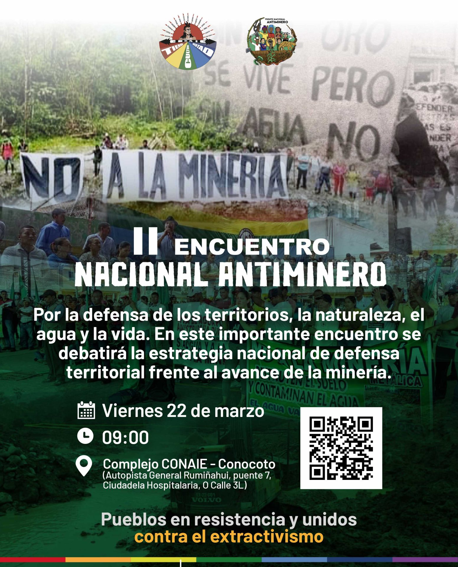 Cartel Confederación de Nacionalidades Indígenas del Ecuador
