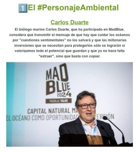 Carlos Duarte es el Personaje Ambiental de la semana en Planeta Sostenible