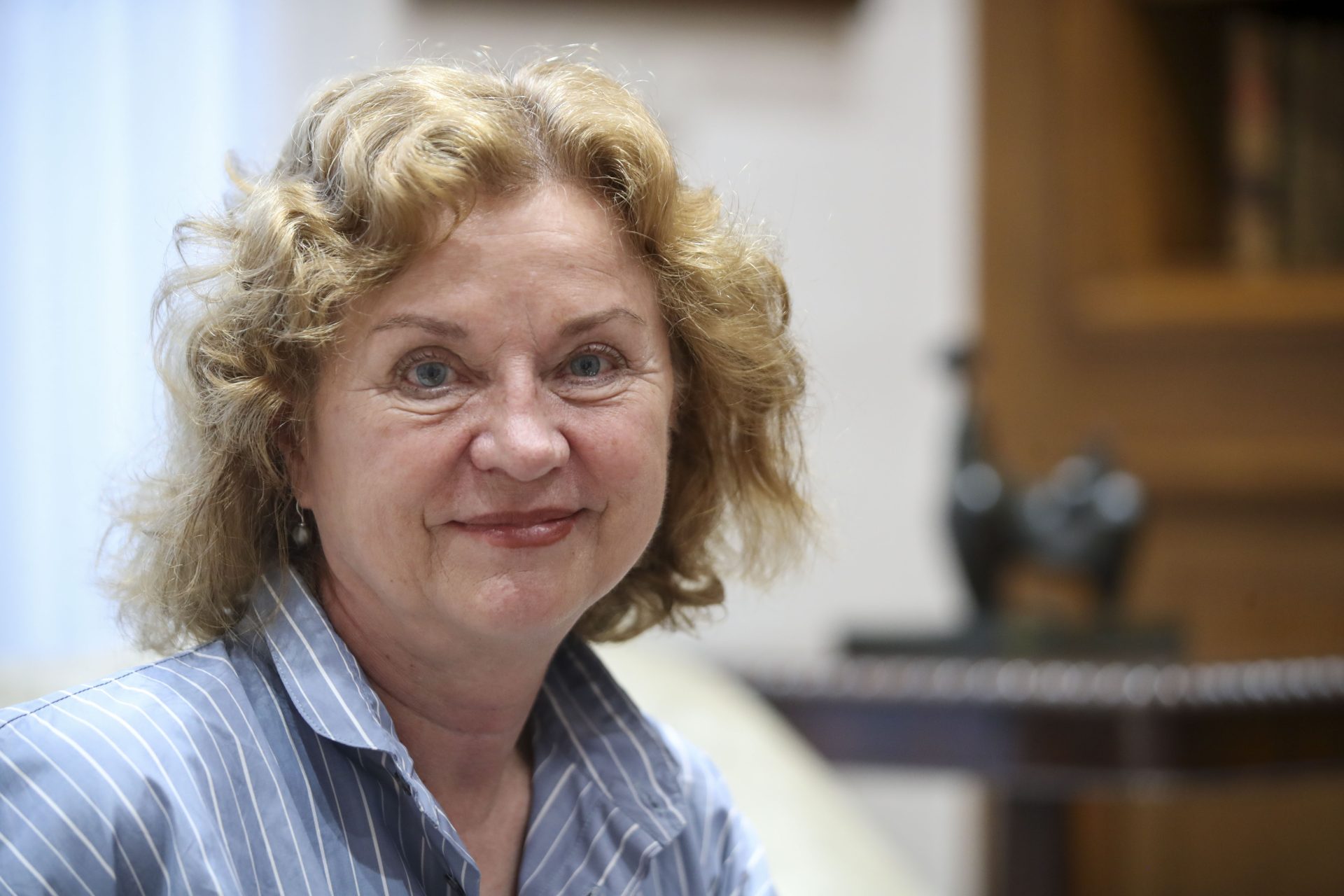 -El Premio Fundación BBVA Fronteras del Conocimiento en la categoría de Humanidades y Ciencias Sociales en su XVI edición se ha otorgado a la psicóloga Elke Weber-en la imagen durante la entrevista con EFE (titular de la Cátedra Gerhard R. Andlinger de Energía y Medio Ambiente y catedrática de Psicología y Asuntos Públicos en la Universidad de Princeton) por haber estudiado “la toma de decisiones medioambientales y las respuestas humanas al cambio climático desde una perspectiva interdisciplinar que se nutre de la psicología, la neurociencia, la economía del comportamiento, la sociología y la ciencia medioambiental”. EFE/Luis Tejido