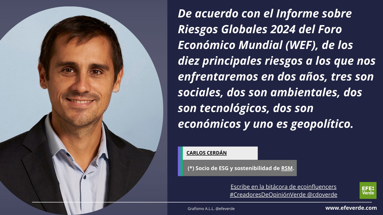 Carlos Cerdán es socio de ESG y sostenibilidad de RSM.