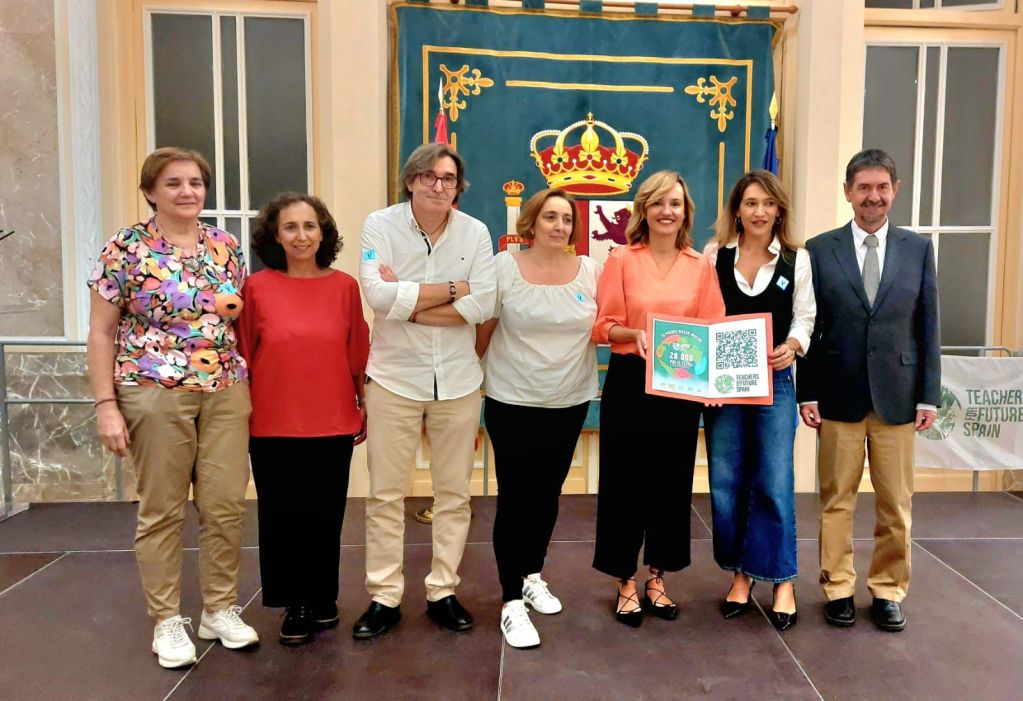 Carmen Gloder (TFFS), Roario Toril CENEAM (Miteco), Arturo Larena (EFEverde), ⁠María Capellan. (Ceapa), Pilar Alegría (MEFPD), Miriam Campos (TFFS) y Abelardo de la Rosa (MEFPD)