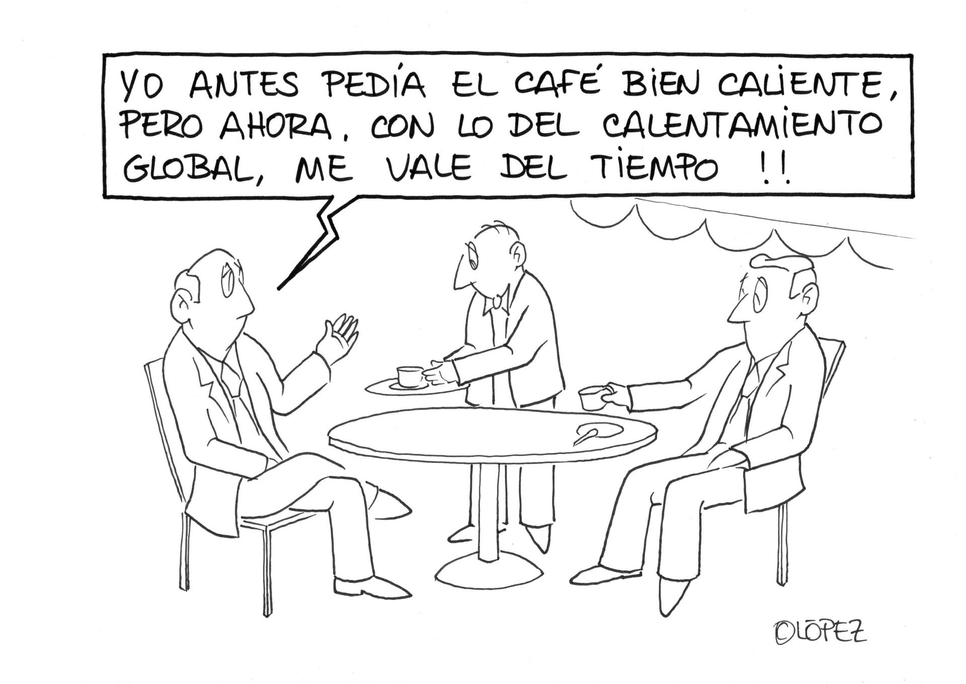 No hay mal que por bien no venga.  Viñeta ambiental por Juan López Rico (#López) en la bitácora de humor gráfico ambiental #VivalaBagatela en @efeverde