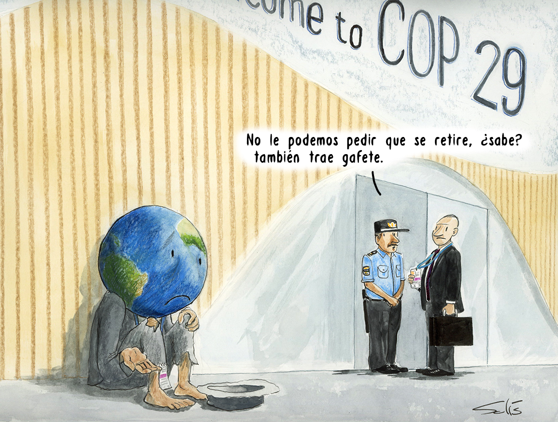 COP29. Por (*) Víctor Solís (@Visoor) desde Ciudad de México en la #ViñetaVerde de @EFEverde