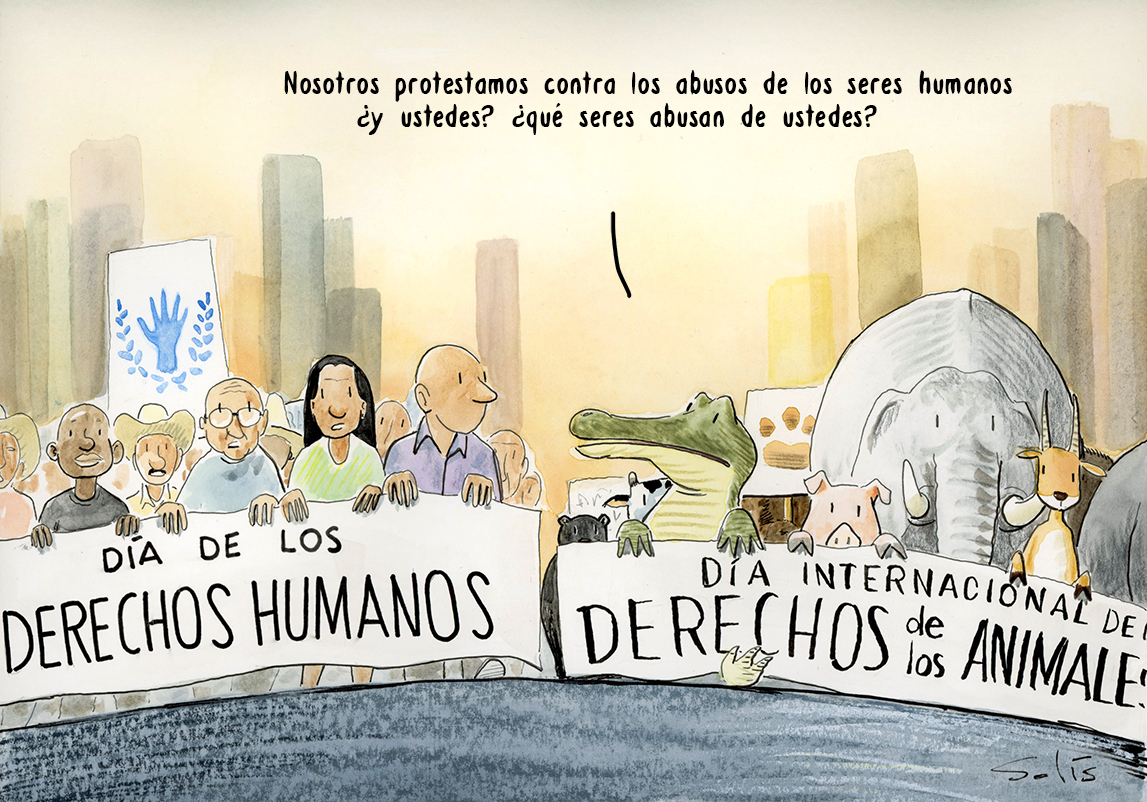 Derechos (¿qué seres abusan de ustedes. Por () Víctor Solís (@Visoor) desde Ciudad de México en la #ViñetaVerde de @EFEverde