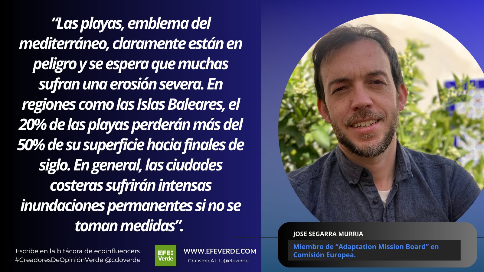 Jose Segarra Murria - Miembro de “Adaptation Mission Board” en Comisión Europea