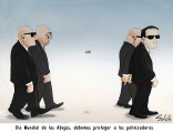 Necesitadas de protección (Día Mundial de las Abejas). Por () Víctor Solís (@Visoor) desde Ciudad de México en la #ViñetaVerde de @EFEverde