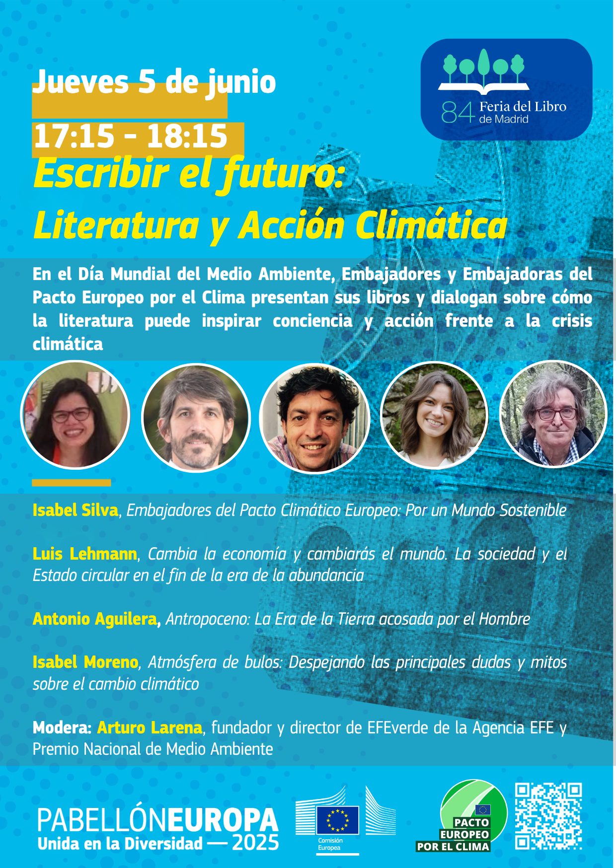 Literatura para cambiar el clima, embajadores del Pacto Climático Europeo presentan sus libros en el Día Mundial del Medio Ambiente
