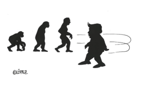 Involución.  Viñeta ambiental por Juan López Rico (#López) en la bitácora de humor gráfico ambiental #VivalaBagatela en @efeverde