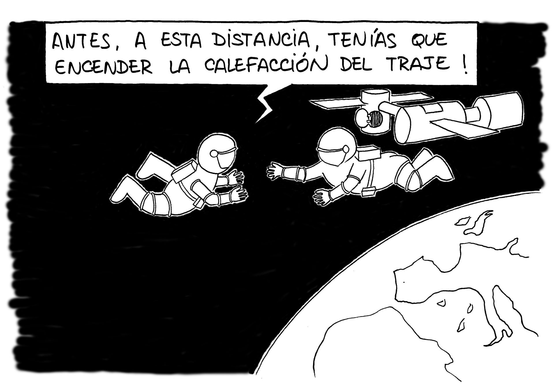 Calentamiento, creo que la cosa se esta poniendo seria. Viñeta ambiental por Lopez (Juan López Rico)