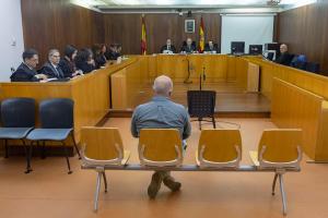 Vista de la sala de la Audiencia Provincial de Murcia, con sede en Cartagena, durante la vista oral del juicio contra dos empresas por vertidos contaminantes de salmuera en el Mar Menor efectuados entre 2015 y 2017, que, según organizaciones ecologistas, es el primer procedimiento judicial en España en el que un espacio natural se persona como acusación y víctima. EFE/Marcial Guillén