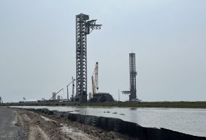 Fotografía de archivo de la plataforma de lanzamiento de cohetes de la empresa aeroespacial SpaceX. EFE/Alejandra Arredondo