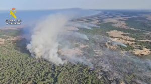 Captura video Guardia Civil. incendio Doñana