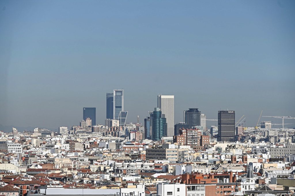 Vista de Madrid con contaminación del aire