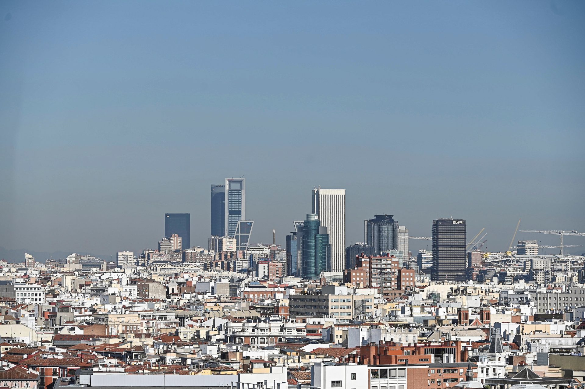 Vista de Madrid con contaminación del aire