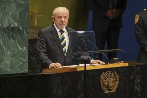 NEW YORK (United States), 22/09/2026.- President of Brazil Luiz Inacio Lula Da Silva speaks during the General Debate of the 81st session of the United Nations (UN) General Assembly at United Nations Headquarters in New York, New York, USA, 22 September 2026. (Brasil, Nueva York) EFE/EPA/SARAH YENESEL