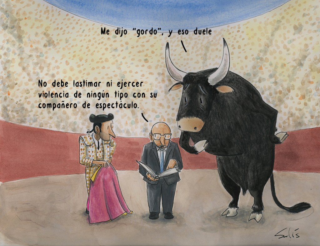 Ni lastimar, ni violencia (sobre los tores en México). Por () Víctor Solís (@Visoor) desde Ciudad de México en la #ViñetaVerde de @EFEverde